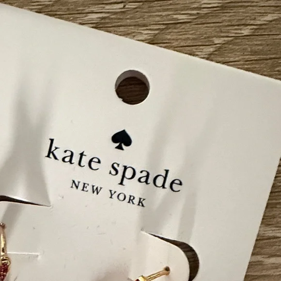 Kate Spade Gold Earrings with Colorful Accents - Picture 2 of 6